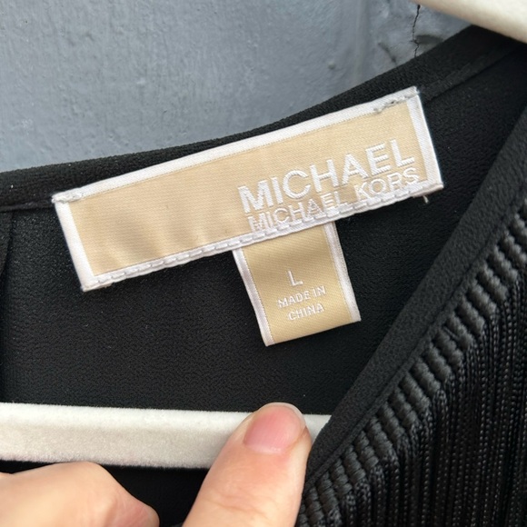 Michael Kors Fringe Blouse, size Large - Picture 9 of 10